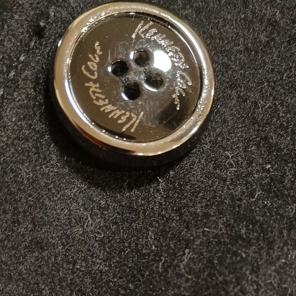 Kenneth Cole Women's Classic Black Pea Coat - Picture 3 of 4